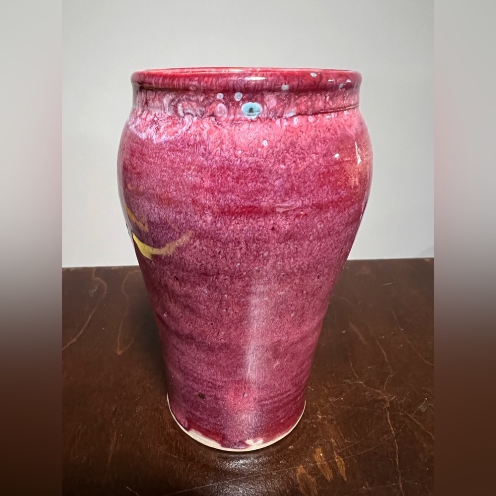 Studio Art Pottery Small Vase Signed 4.5”
